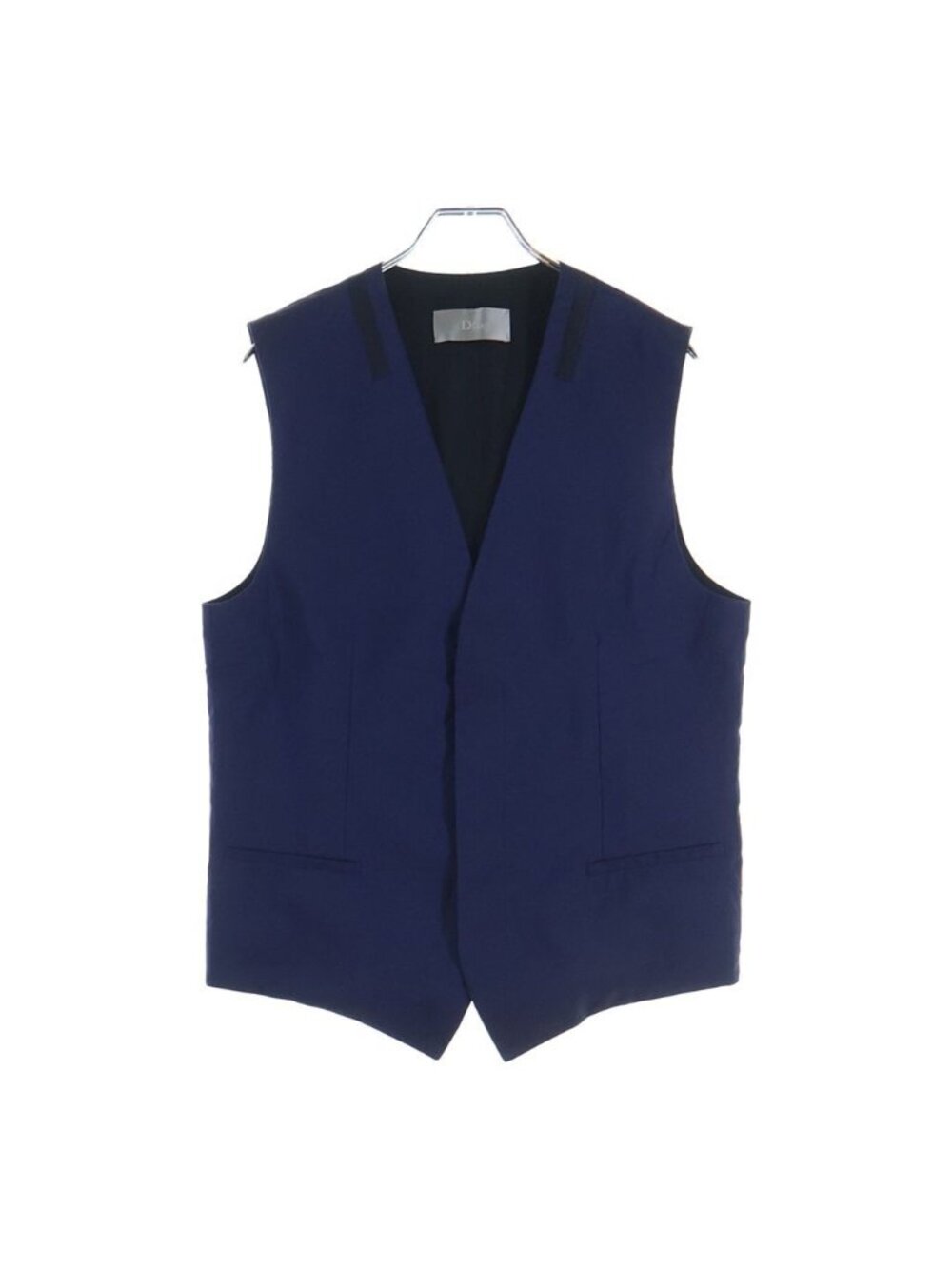 Dior Homme Satin Line Contrast Color Gilet Vest Navy